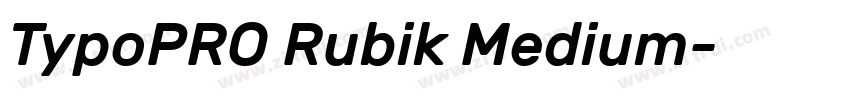 TypoPRO Rubik Medium字体转换